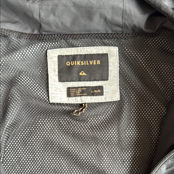 Quiksilver Men's Windbreaker Black Jacket Large - Picture 4 of 7